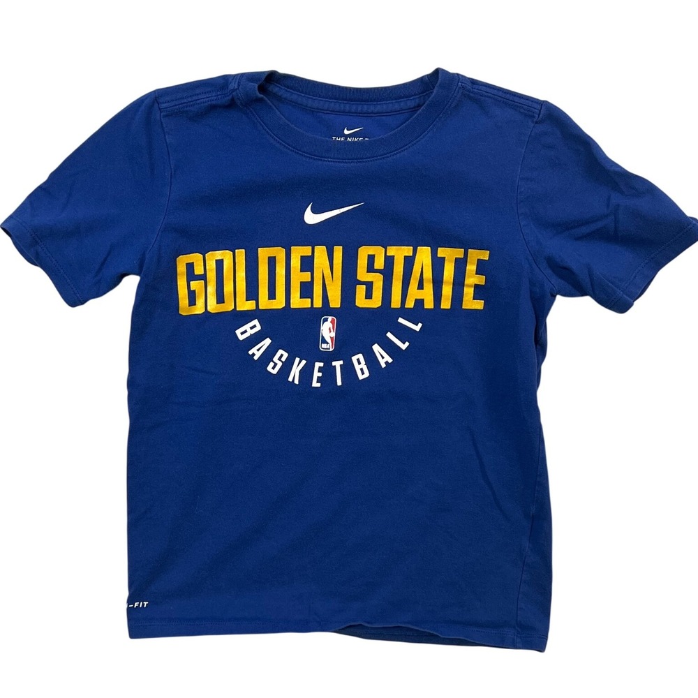Nike‎ Youth Golden State Warriors Basketball Dri-FIT T-Shirt Blue Size S J4